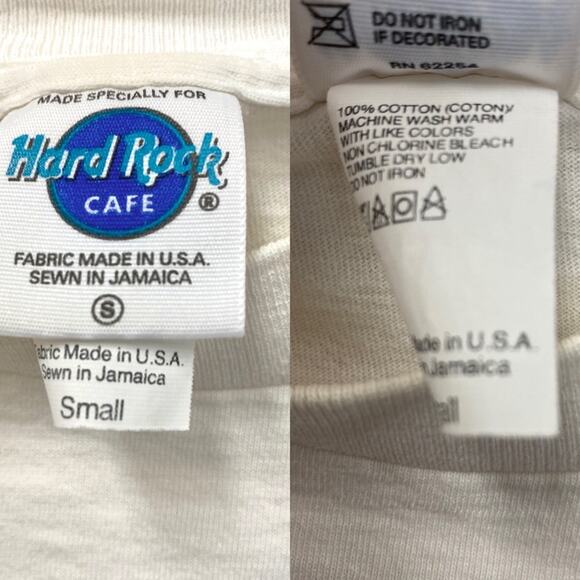Vintage 90s Hard Rock Cafe Short Sleeve Tee Size Small 100% cotton neon graphic - Picture 3 of 14